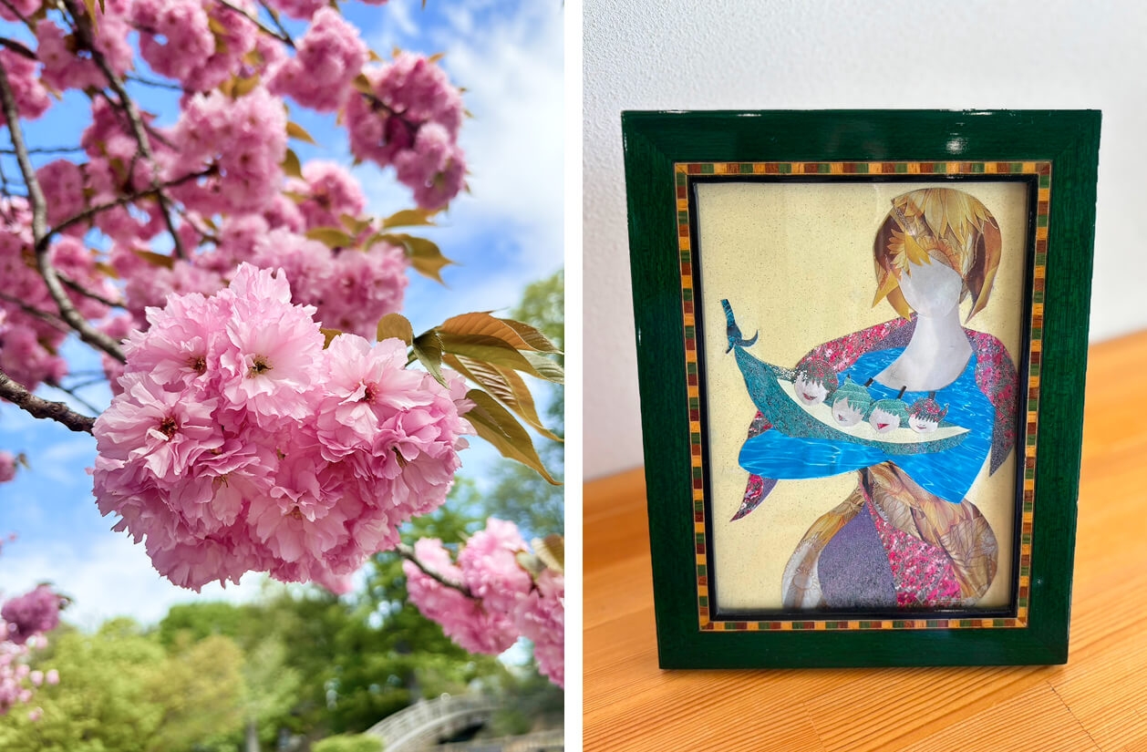 北信州の梨と桃の花